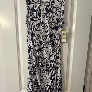 INC International Concepts Black and White Midi Dress
